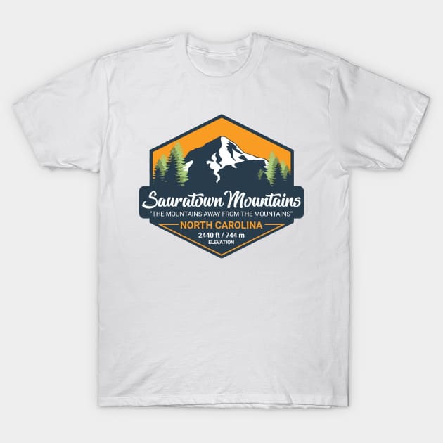 Sauratown Mountains - North Carolina T-Shirt by jennlie